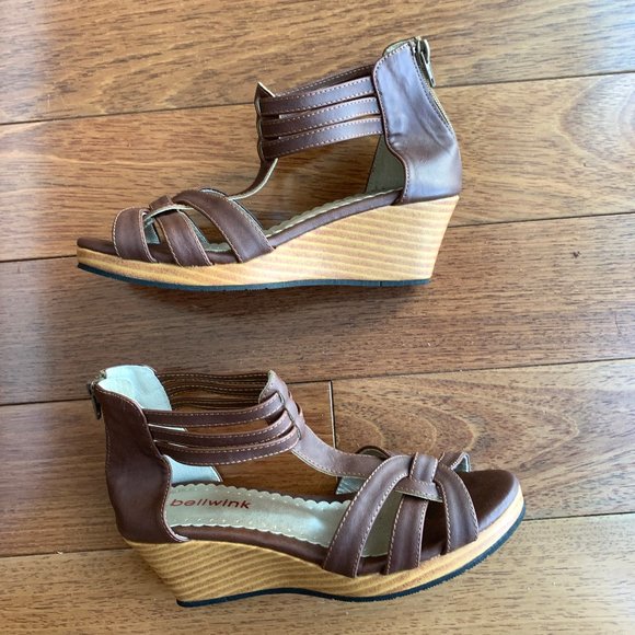 Bellawink Strappy Wedge Sandals - Picture 1 of 4
